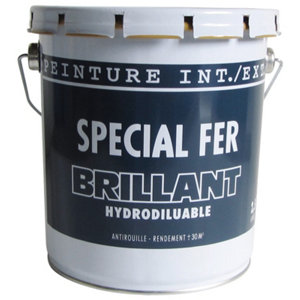 Peinture noire brillant pour métal intérieur et extérieur 2,5 L