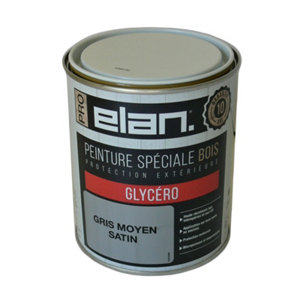 Peinture extérieur bois satin 0,75 L gris moyen