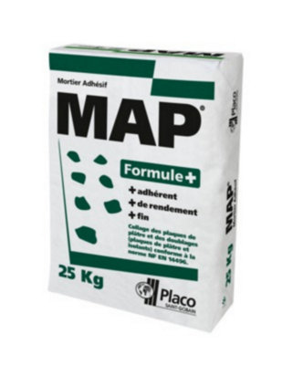 Mortier adhésif MAP® Formule+ 25kg Placo® - vue 2