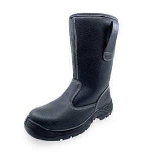 Bottes de sécurité fourrées cuir avec coque en acier noir T41