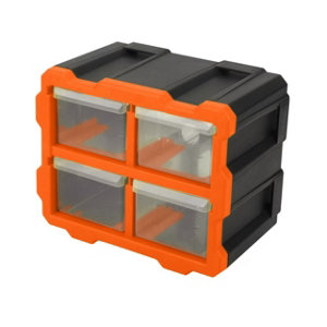 Boîte de rangement compacte avec tiroirs transparents 24 x 19,6 x 14,2 cm