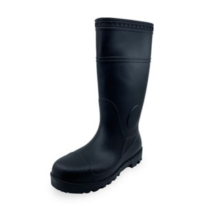 Bottes de sécurité PVC noires coque acier antidérapantes - T 43
