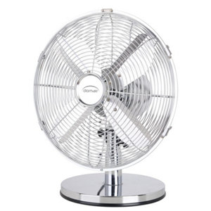 Ventilateur de table en metal chromé 30 CM