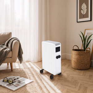 Radiateur à inertie sèche céramique mobile CARRERA 1500 W blanc 67x33x31 cm