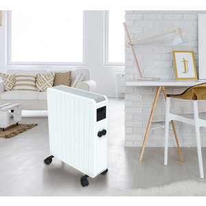 Radiateur à inertie sèche céramique mobile CARRERA 2500W, blanc, 67x53x31 cm