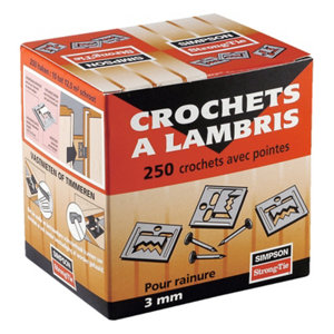 250 clips + 250 clous pour lambris bois