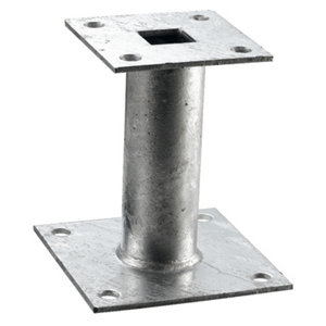 Pied pour poteau auvents pergolas de type A H. 376,5 mm