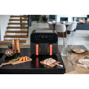 Airfryer 2 cuves 9L LIVOO X 2400W avec écran tactile numérique