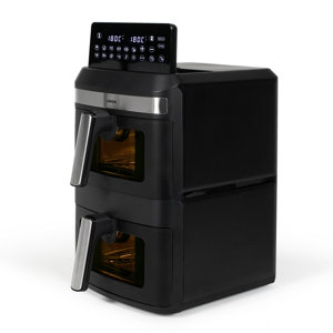 Friteuse à air chaud sans huile double bac 13 l puissance 2800 W