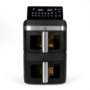 Friteuse à air chaud sans huile double bac 13 l puissance 2800 W