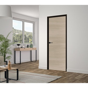 Bloc porte 204X73CM "VERONE D" MDF décors chêne naturel structuré