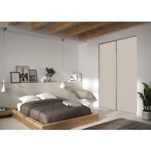 Pack de 2 portes coulissantes PPSM 180x250 cm finition cachemire gris