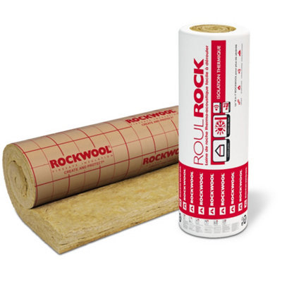 Rouleau laine de roche Rockwool Roulrock kraft 1 2 x 5 ép.100 mm vendu au rouleau - vue 2