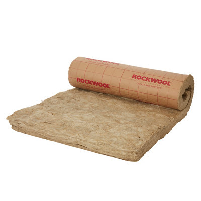 Rouleau laine de roche Rockwool Roulrock kraft 1 2 x 2 4 ép.200 mm R. 5 1 Km²W vendu au rouleau - vue 2