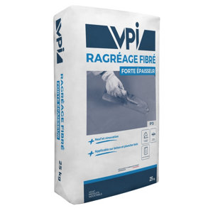 Ragréage fibré forte épaisseur 10 à 40 mm 25 kg intérieur extérieur