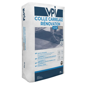 Colle carrelage rénovation grise 25 kg sols et murs intérieur extérieur