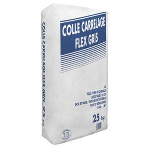 Mortier colle carrelage C2 gris 25 kg intérieur extérieur