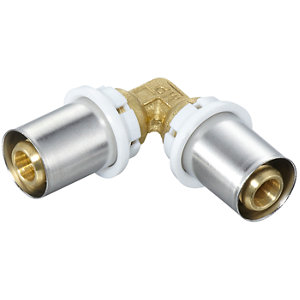 Coude égal à sertir pour tube multicouche Ø 16 mm