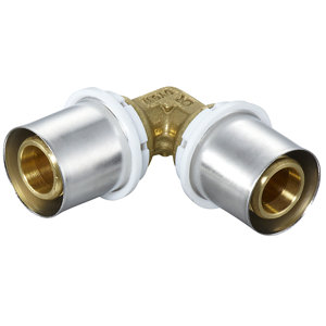 Coude égal à sertir pour tube multicouche Ø 26 mm