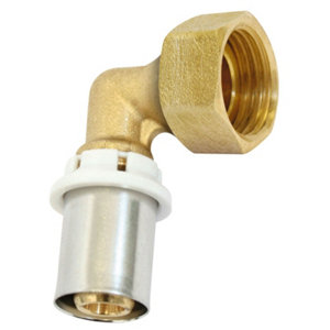 Coude à écrou tournant 20/27 à sertir pour tube multicouche - Ø 20 mm