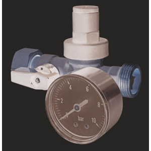 Bloc réducteur de pression 3 en 1 corps laiton nickelé MF 20/27