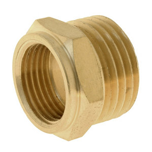 Réduction laiton Mâle 15/21 (1/2") - Femelle 12/17 (3/8")