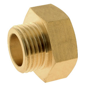 Lot de 2 réductions laiton Femelle 20/27 (3/4") - Mâle 15/21 (1/2")