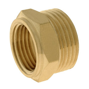 Réduction laiton Mâle 20/27 (3/4") - Femelle 15/21 (1/2")