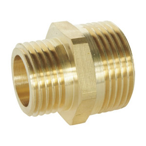 Mamelon réduit double mâle 15/21 (1/2") - 20/27 (3/4")