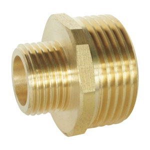 Lot de 2 mamelons réduit laiton Mâle 26/34 (1") - Mâle 15/21 (1/2")