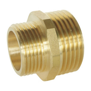 Lot de 2 mamelons réduit laiton Mâle 26/34 (1") - Mâle 20/27 (3/4")