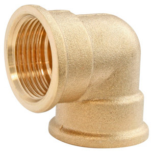 Lot de 2 coudes laiton double Femelle 12/17 (3/8")