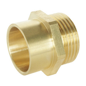 Raccord laiton droit à souder pour tube cuivre Ø22 - Sortie mâle 20/27 (3/4") - Sachet 1 pièce