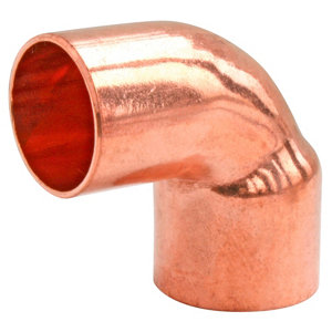 Lot de 2 coudes petit rayon à souder embouts Mâle / Femelle angle 90° pour tube cuivre Ø14