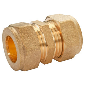 Jonction égal bicône à bague laiton pour tube cuivre Ø14