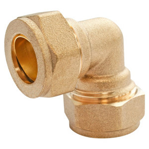 Coude égal bicône à bague laiton pour tube cuivre Ø12