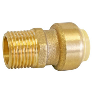 Raccord mâle à clipser pour tube cuivre Ø14 - Mâle 15/21 (1/2')