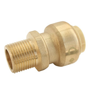 Raccord mâle à clipser pour tube cuivre Ø14 - Mâle 12/17 (3/8')