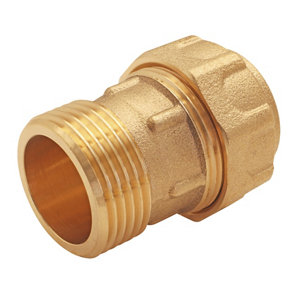 Raccord laiton droit pour PE Ø20 - Mâle 20/27 (3/4")