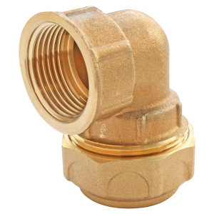 Coude laiton pour PE Ø25 - Femelle 20/27 (1")