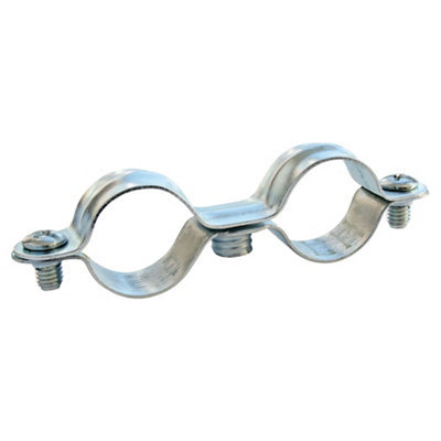 Lot De 2 Colliers De Fixation Double Pour Tube Ø20 Mm