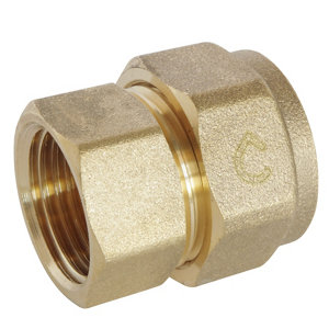 Raccord droit femelle PER à compression Ø16 - Femelle 12/17 (3/8")