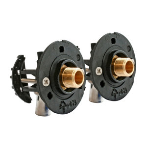 Fixation pour robinetterie Lavabo pour PER Ø16 raccord à sertir sortie mâle 12/17 (3/8")