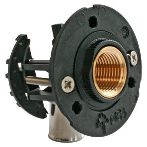 Fixation pour robinetterie Machine à laver pour PER Ø12 raccord à sertir sortie femelle 15/21 (1/2")