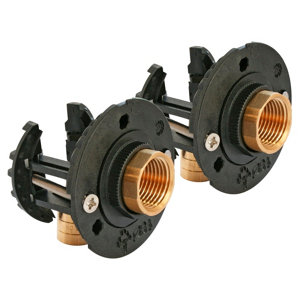 Fixation pour robinetterie Bain Douche pour PER Ø12 raccord à glissement sortie femelle 15/21 (1/2")