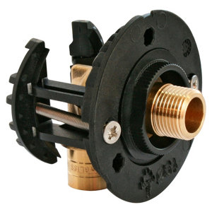 Fixation pour robinetterie de WC pour PER Ø12 raccord à glissement sortie mâle 12/17 (3/8")