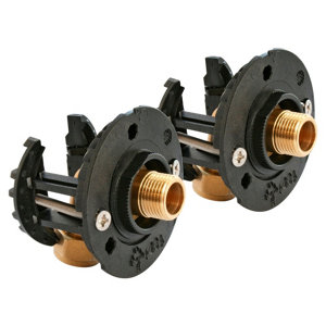 Fixation pour robinetterie Lavabo pour PER Ø16 raccord à compression sortie mâle 12/17 (3/8")