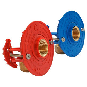 Fixation pour robinetterie Bain Douche pour tube Multicouche Ø16 raccord à compression sortie femelle 15/21 (1/2")