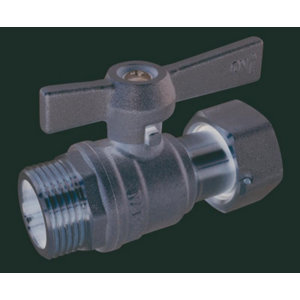 Robinet d’arrêt droit laiton à sphère pour compteur M3/4 ecrou tournant 3/4