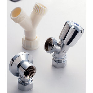 Kit robinet mural double alimentation (1 applique, 1 robinet, 1 Y de raccordement)